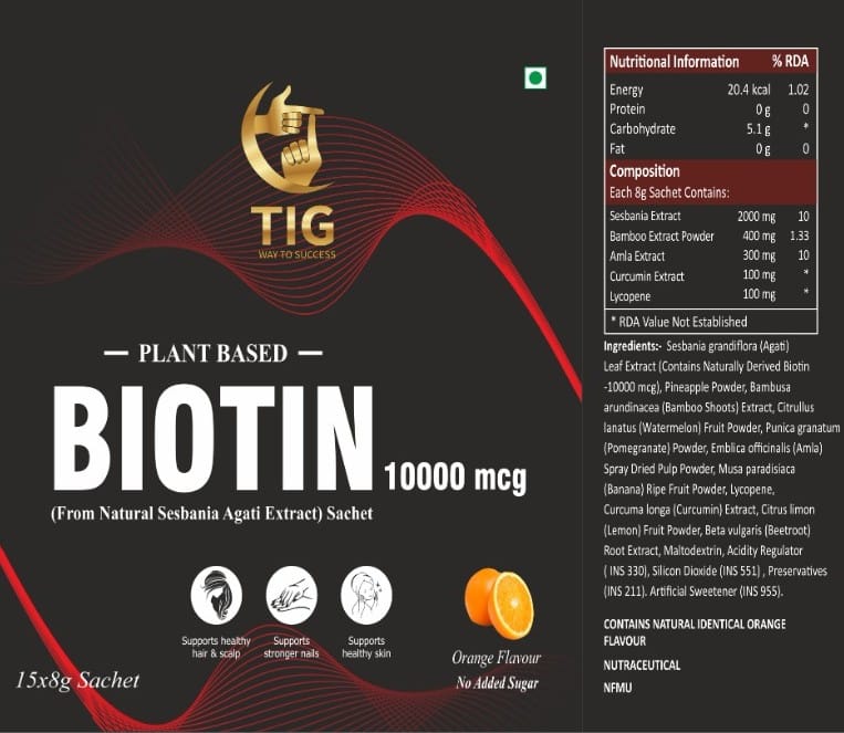 TIG Biotin Sachet 10000 mcg